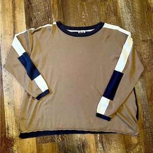 Planet by Lauren G O/S Color Block Pullover